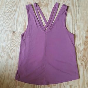 Pink AE soft and sexy sueded strappy tank